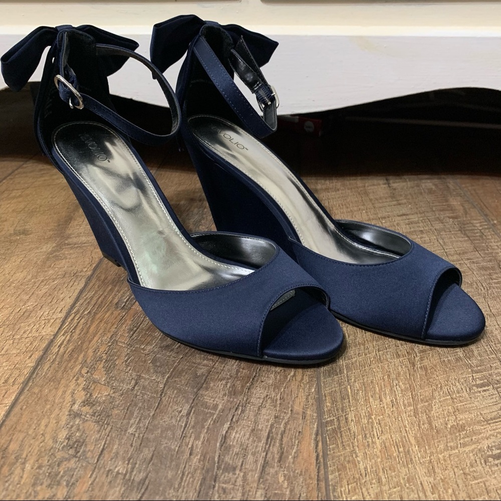 Women’s Navy Blue Tevolio Wedge Heels